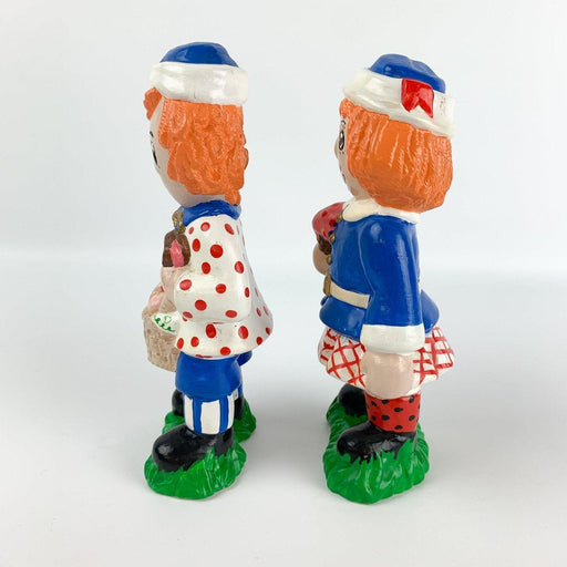 Vintage 1975 Duncan Ceramic Raggedy Ann & Andy Figures 7 inch 2