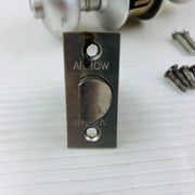 Arrow 157 Bedroom Door Knob Privacy Lockset Tudor Aluminum 2-3/8 ASA Missing 6