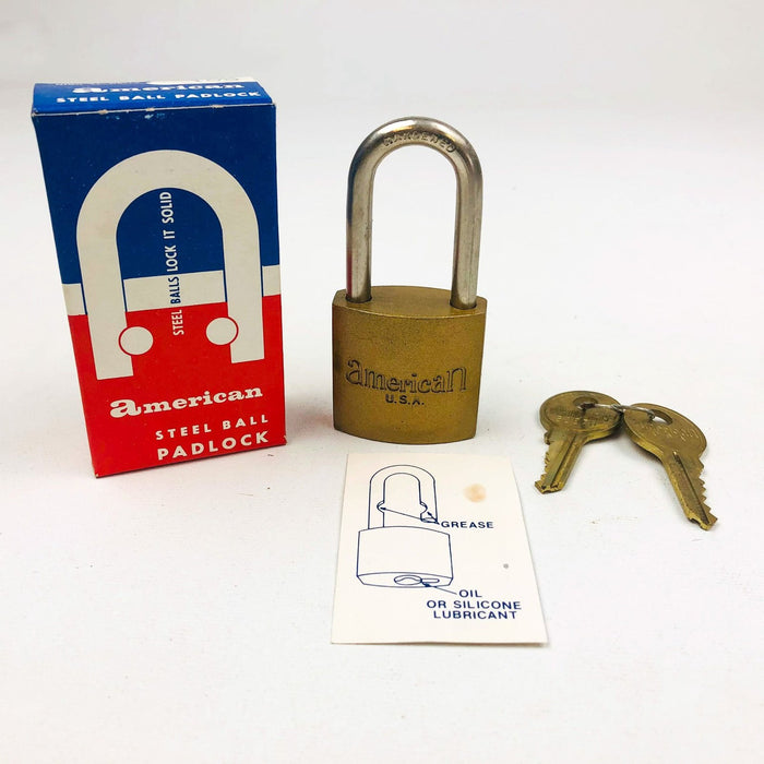 Vintage American Lock Company Steel Ball Padlock Model 106 KA22576 New Old Stock 1