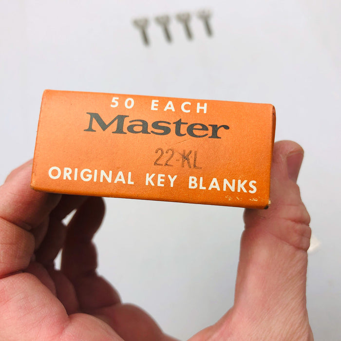 5x Master Lock 22-KL Key Blanks Vintage Padlock Uncut New Old Stock NOS