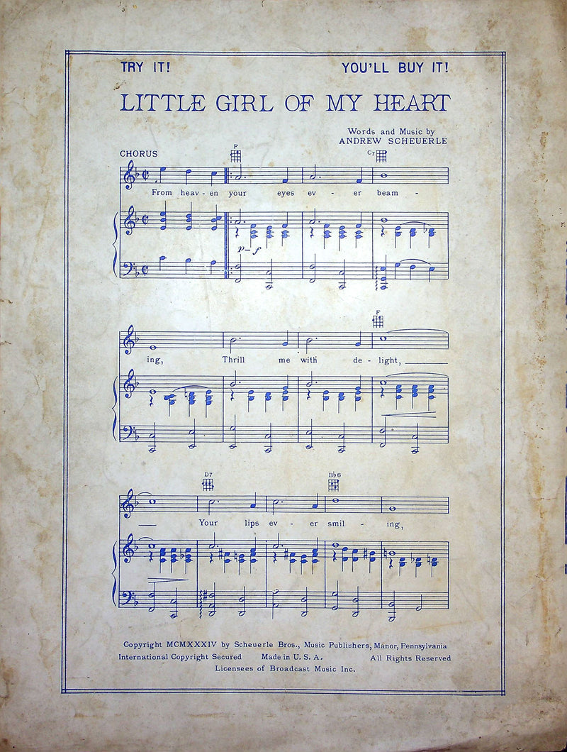 Sheet Music Good-Bye My Little Darling Martin Kukovich Andrew Scheuerle 1942 WW2 3