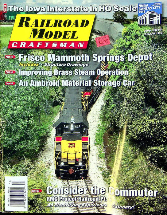 Railroad Model Craftsman Magazine July 2018 Vol 87 No 7 Frisco Mammoth Depot