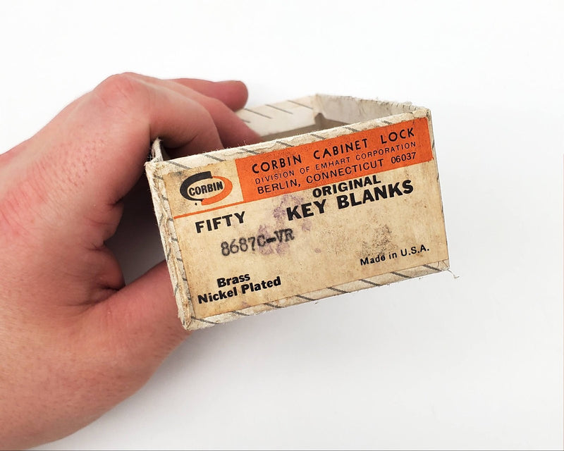 5x Corbin 8687C VR Key Blanks Nickel Plated Brass USA Made NOS 4