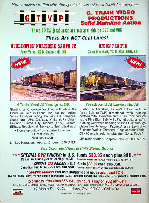 Railfan & Railroad Magazine December 2003 Vol 22 No 12 Lac St. Jean, Quebec