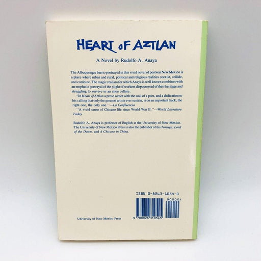 Heart of Aztlan Paperback Rudolfo A Anaya 1976 Postwar New Mexico Chicago WW2 2