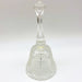 Vintage Lead Crystal Bell 8" Etched 3 Rose Flower Frosted Panels Dinner Table 1