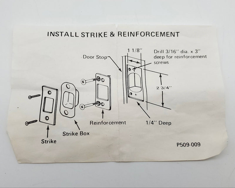 3x Schlage Door Frame Strike Reinforcers 10-094 & 10-108 Strikes NOS