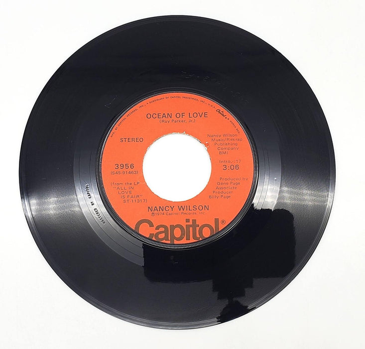 Nancy Wilson Ocean Of Love 45 RPM Single Record Capitol Records 1974 3956 1