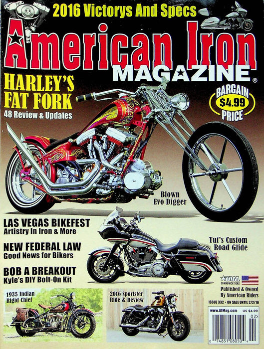 American Iron Motorcycle Magazine Feb # 332 2016 Las Vegas Bikefest Iron Artists