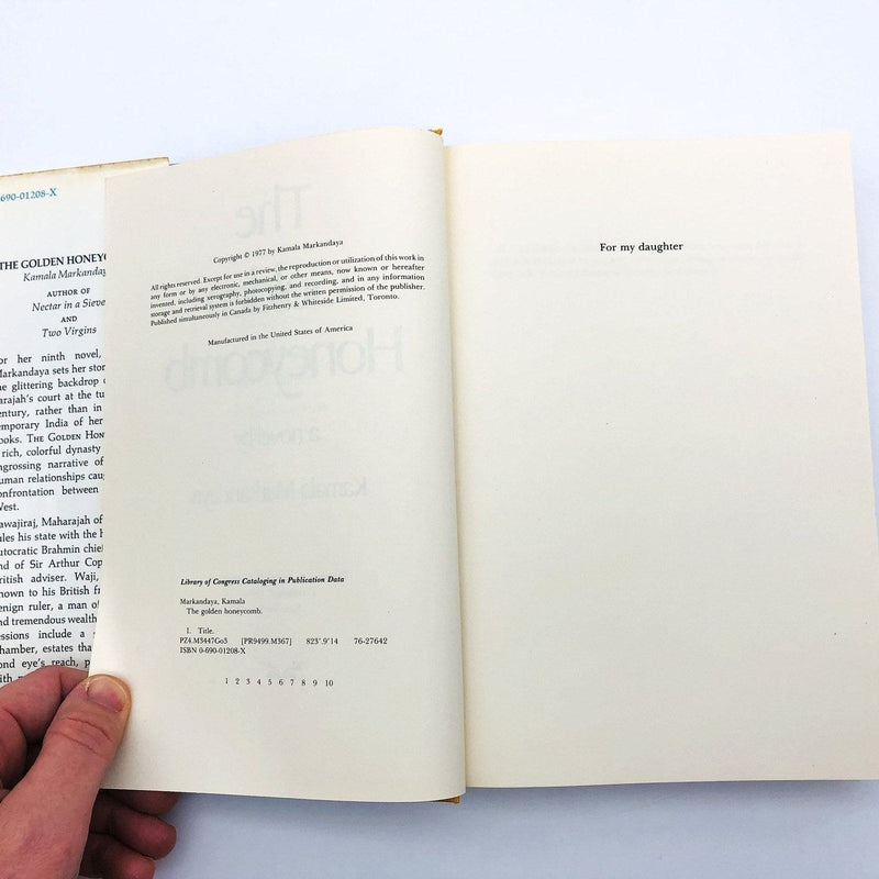 The Golden Honeycomb Hardcover Kamala Markandaya 1977 1st Edition India Royalty 10