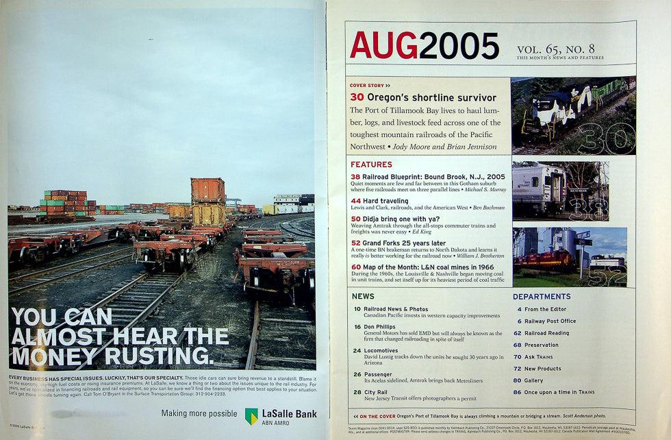 Trains Magazine August 2005 Vol 65 No 8 Oregon's Shortline Survivor