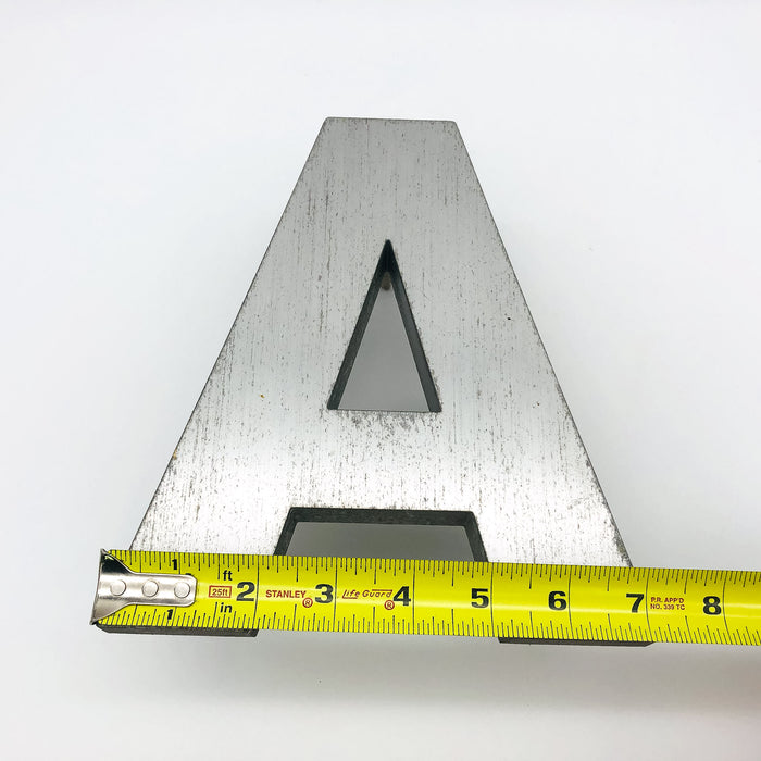 Cast Aluminum Letter A 8" Sign Gemini Inc Brushed Architectural Salvage Vintage