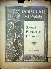 Sweet Bunch of Daisies Vintage Sheet Music Piano Song Anita Owen 1