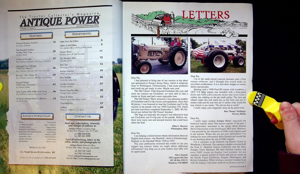 Antique Power Magazine January 2003 Vol 15 # 2 Warren Prather's Crossmotor