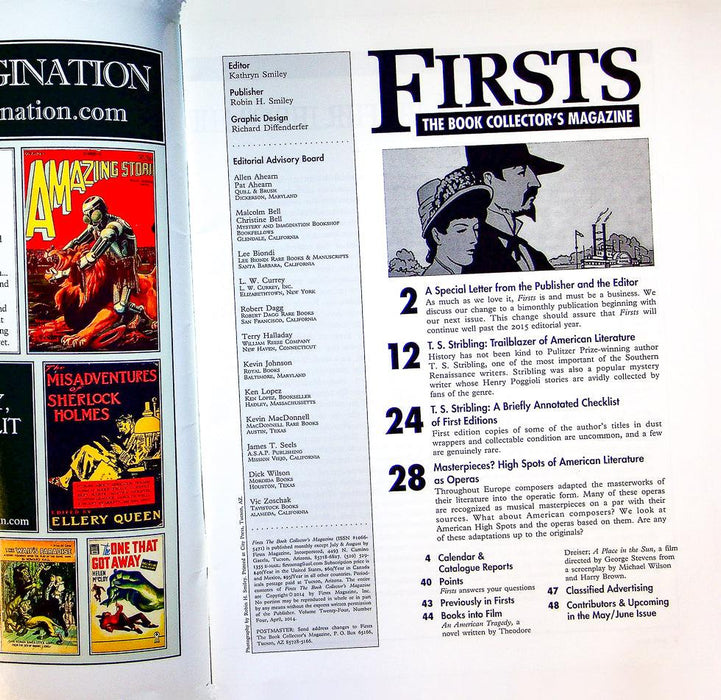 Firsts Magazine April 2014 Vol 24 No 4 T.S. Stribling 2
