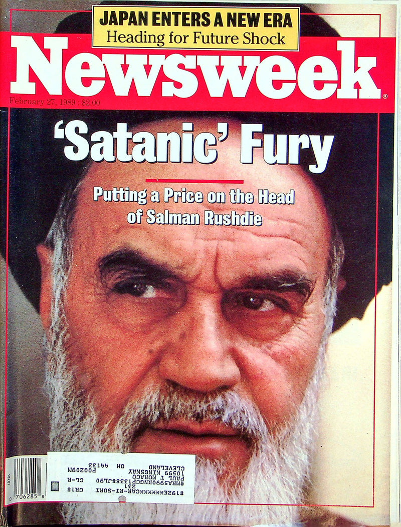 Newsweek Magazine February 27 1989 Salman Rushdie The Satanic Verses Threats