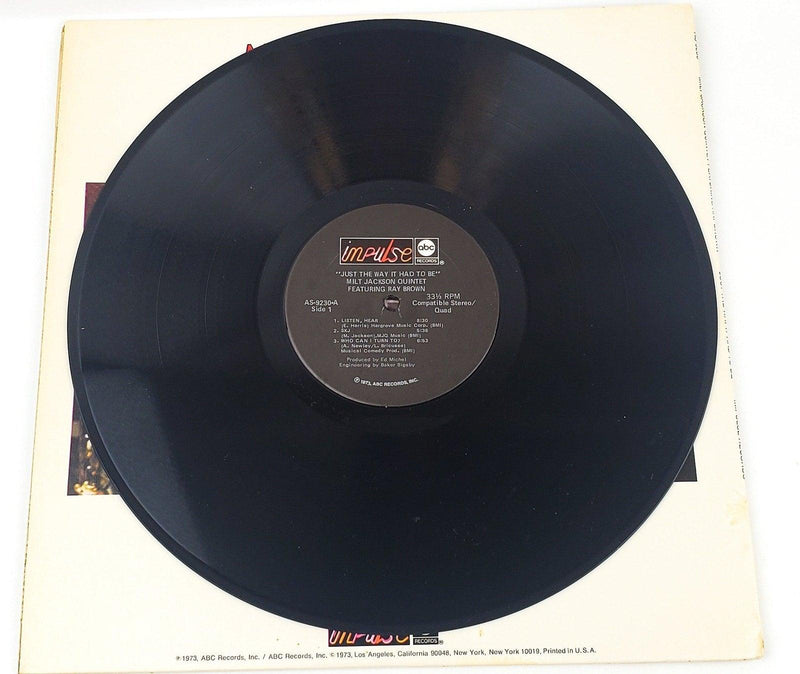 Milt Jackson Quintet Just The Way It Had To Be Record 33 RPM LP AS-9230 Impulse! 4