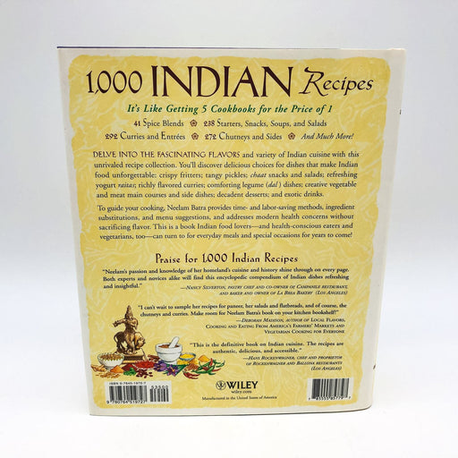 1000 Indian Recipes Hardcover Neelam Batra 2002 Spices Legumes Grains Cookery 2