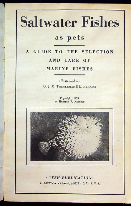 Saltwater Fishes As Pets Magazine 1955 Guide to Selection, Care and ID 2