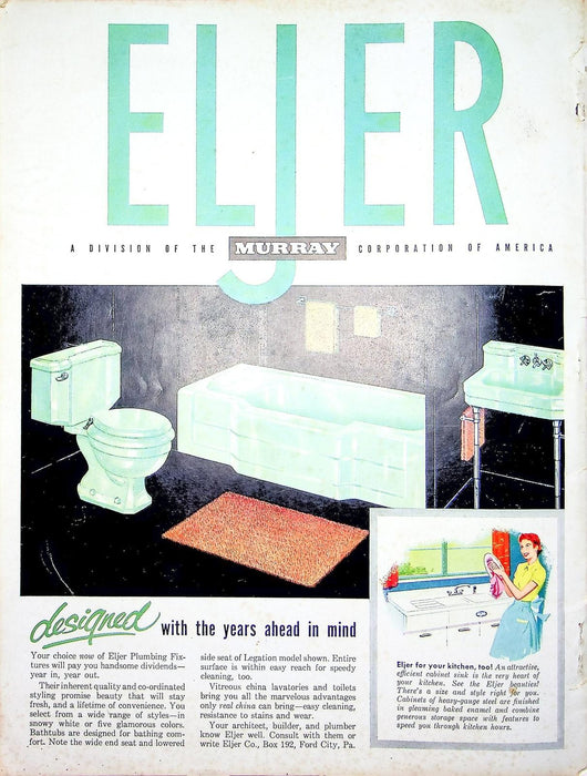 House & Garden Magazine February 1955 Best Bathroom Ideas Floorplans Styles