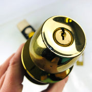 Arrow 351 Panic Proof Door Knob Lockset Keyed Cylinder DCRx3 Bright Brass Coated 1