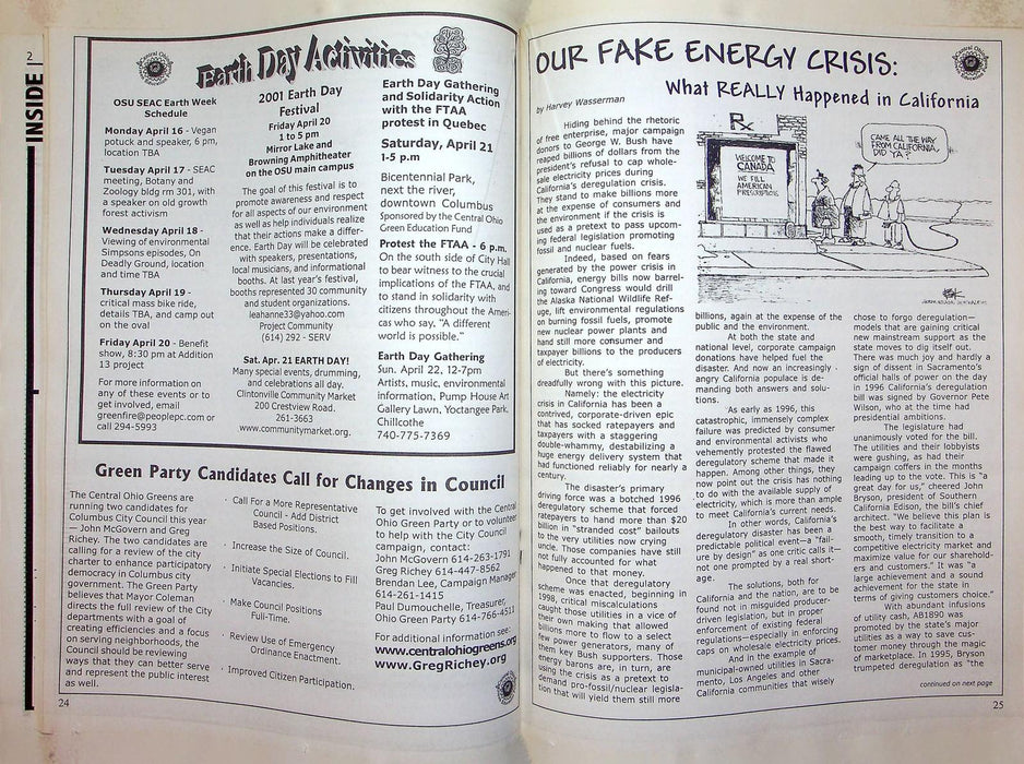 The Free Press Magazine Spring 2001 Energy Rolling Blackouts Deregulation Ohio