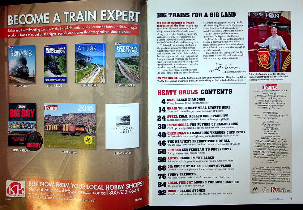 Trains Magazine September 2015 No 14 How Railroads Move America's Big Tonnage