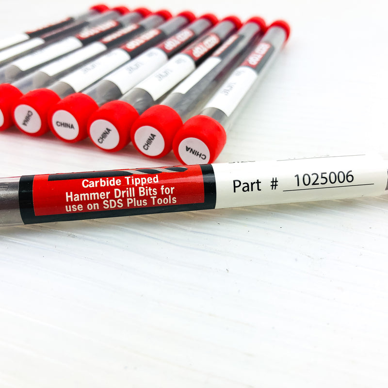 15pk Rotary Hammer Drill Bit 1/4"x6" SDS Plus Carbide Tipped 3.75" LOC Concrete