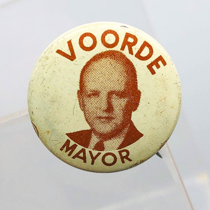 Voorde for Mayor Button Pin .75" South Bend Indiana Political Campaign Edward 13