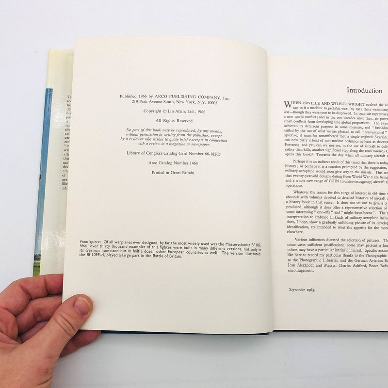 War Planes Of Yesteryear Hardcover Kenneth Munson 1966 WW1 WW2 Fighter Planes 9