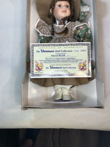 Vanessa Ricardi Fine Porcelain Doll 2002 New In Box Limited Edition Certificate