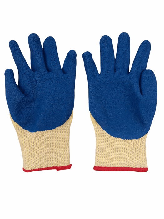 Palm Coated Work Gloves Small 12 Pairs Cut Level 3 Latex Bricklaying Glass Grip 2