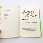 Success Stories Hardcover Russell Banks 1986 1st Edition USA Coming of Age 10