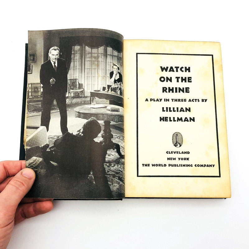 Watch On The Rhine Hardcover Lillian Hellman 1943 First Printing No Jacket Plays 7
