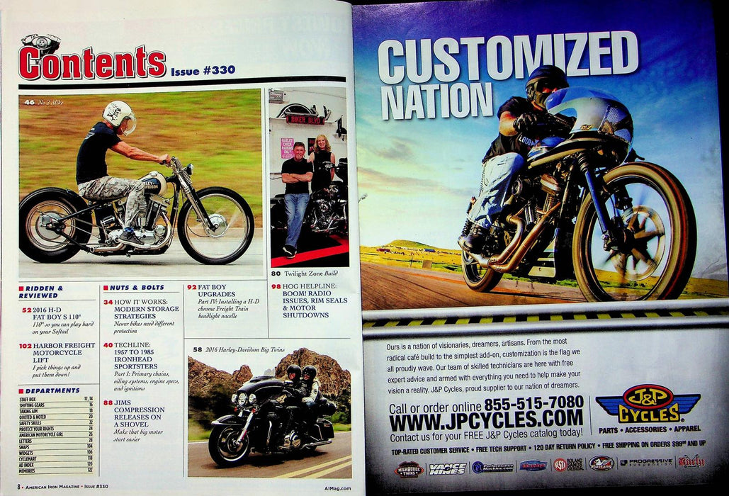 American Iron Motorcycle Magazine Dec # 330 2015 75th Sturgis Rocking Black Hill