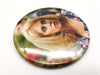 Political Pinback Picture Button 1990s Blonde Haired Female Woman Flower Dress 4