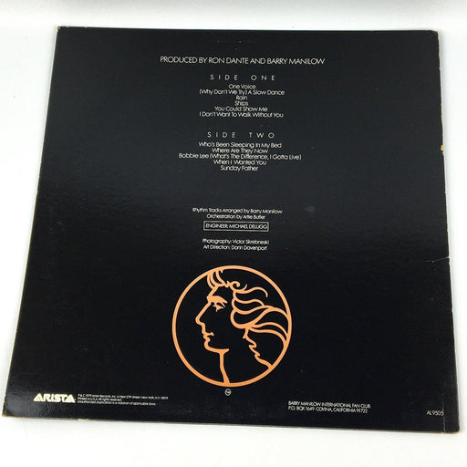 Barry Manilow One Voice Record 33 RPM LP AL 9505 Arista 1979 2