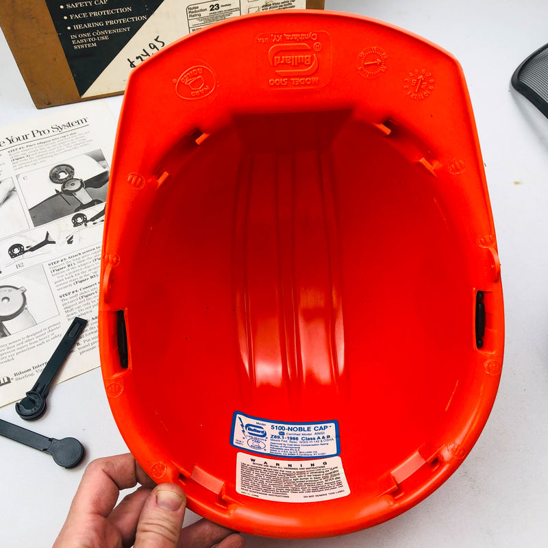 Bilsom Safety Cap Hard Hat Face Shield Pro System Bullard 5100-Noble Missing