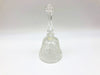 Vintage Lead Crystal Bell 8" Etched 3 Rose Flower Frosted Panels Dinner Table 3