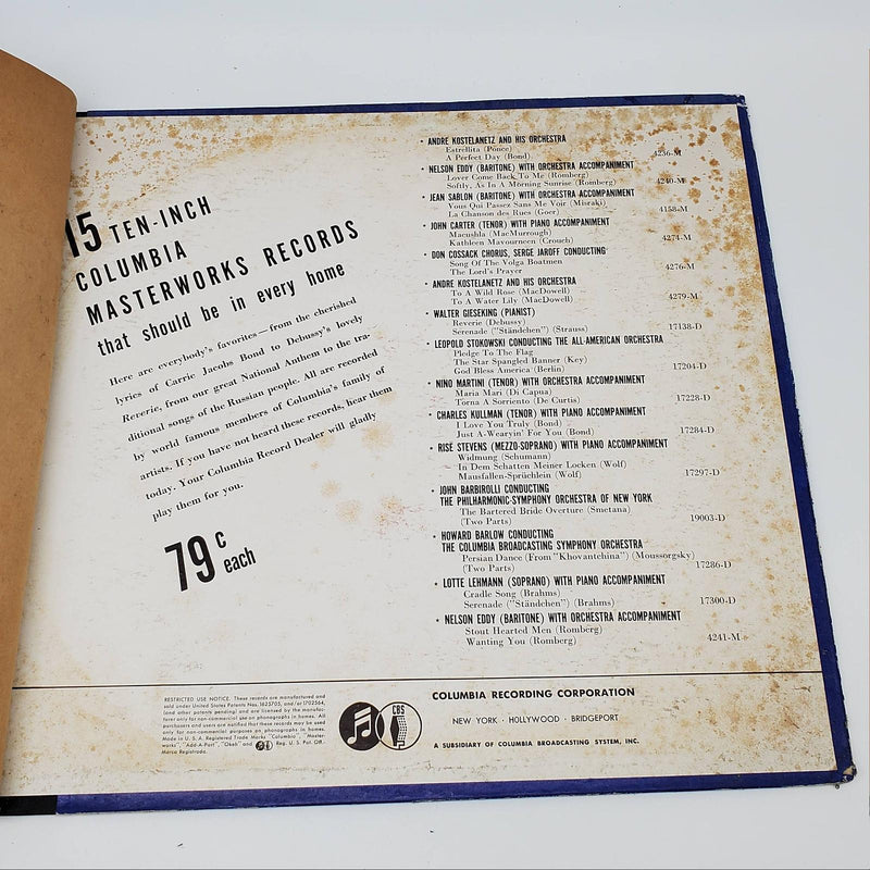 Music Of Johann Strauss 3x 12" Shellac Records Columbia Masterworks 1941 M-481 8