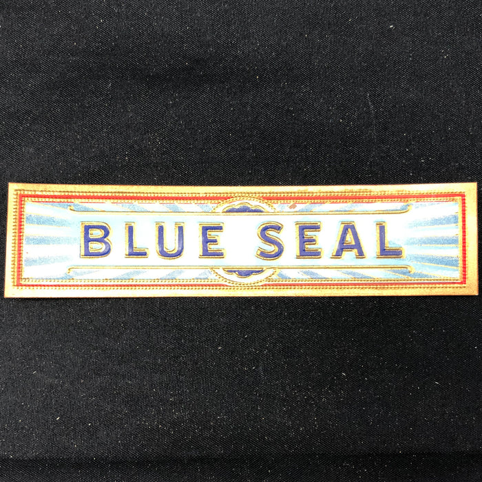 Blue Seal Cigar Label Box Wrapper Original Embossed Unused Vintage Tobacco