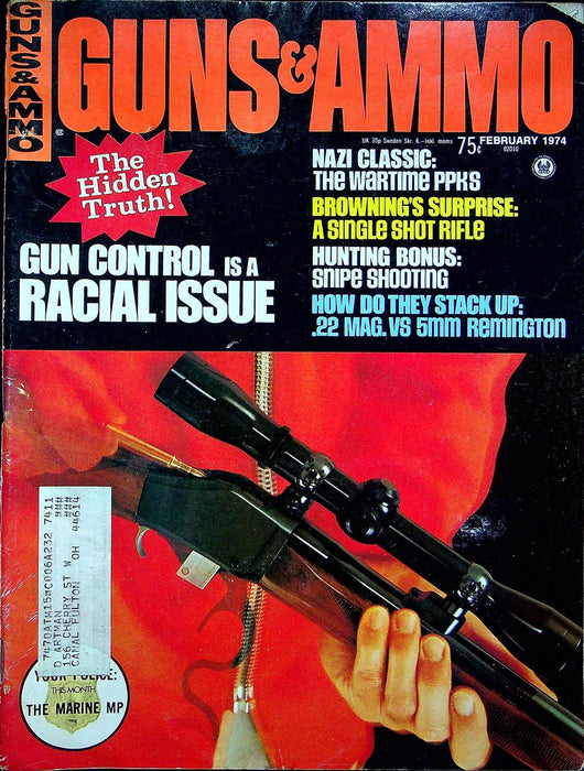 Guns & Ammo Magazine Feb 1974 Vol 18 2 Plainfield Pistols, Browning High Wall