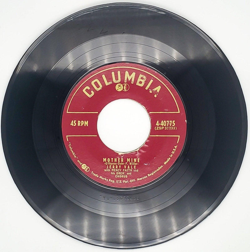 Jerry Vale Mother Mine / Tell Me So Record 45 RPM Single Columbia 1956 1