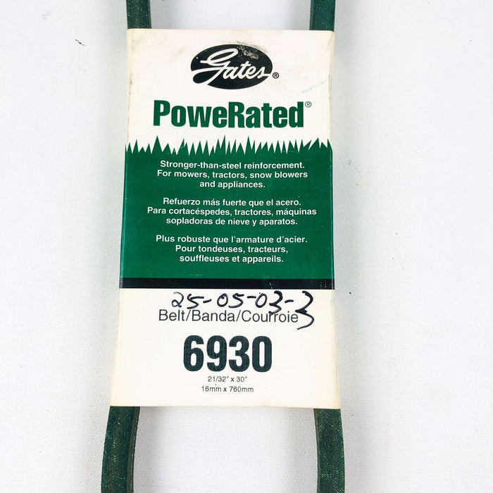 Gates Powerated 6930 21/32 x 30 Lawn Mower V Belt New Old Stock NOS