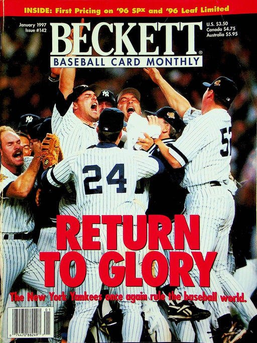 Beckett Baseball Magazine Jan 1997 # 142 NY Yankees Return to Glory World Series 1