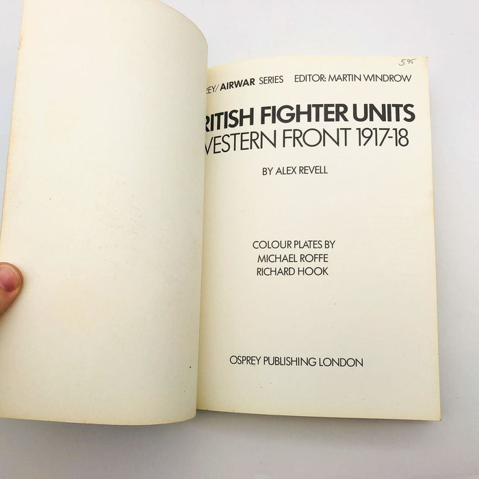 British Fighter Units Western Front 1917-1918 Paperback Alex Revell 1978 WW1 6