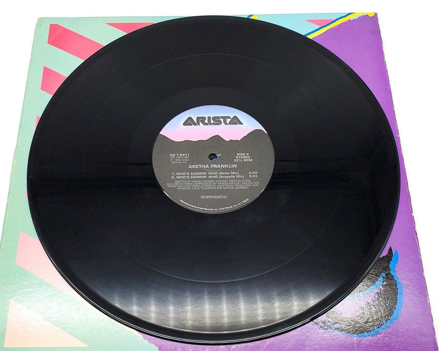 Aretha Franklin Who's Zoomin' Who 33 RPM Single Record Arista 1985 AD 1-9411 6