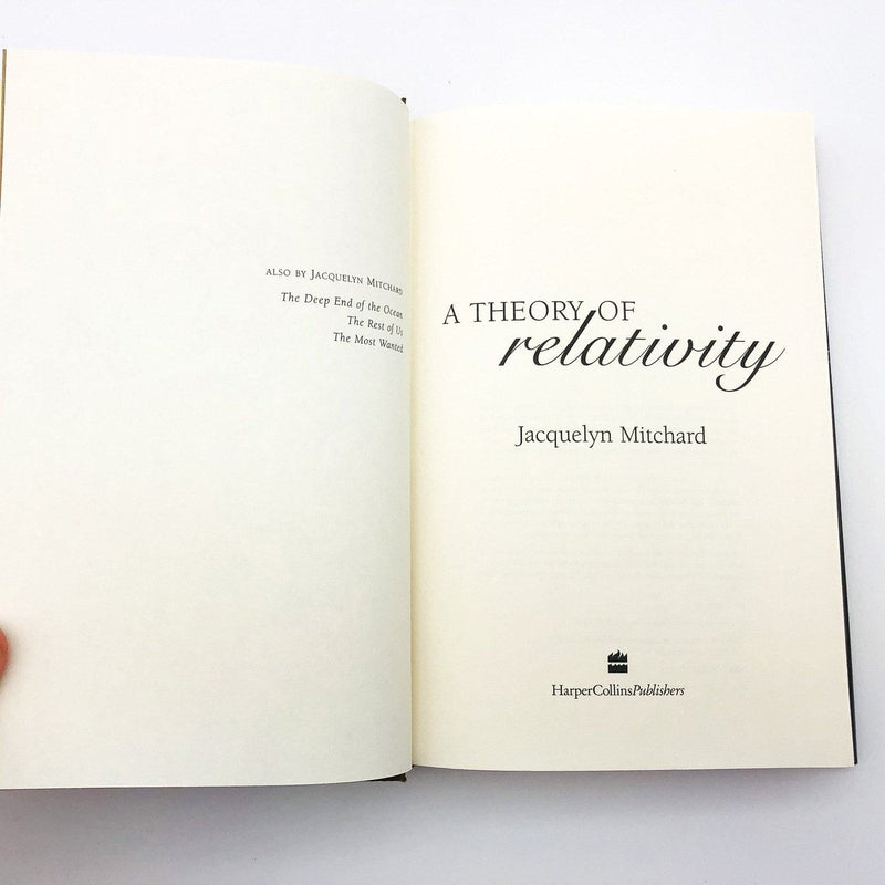 A Theory Of Relativity Hardcover Jacquelyn Mitchard 2001 Death Survival Ex Lib 7
