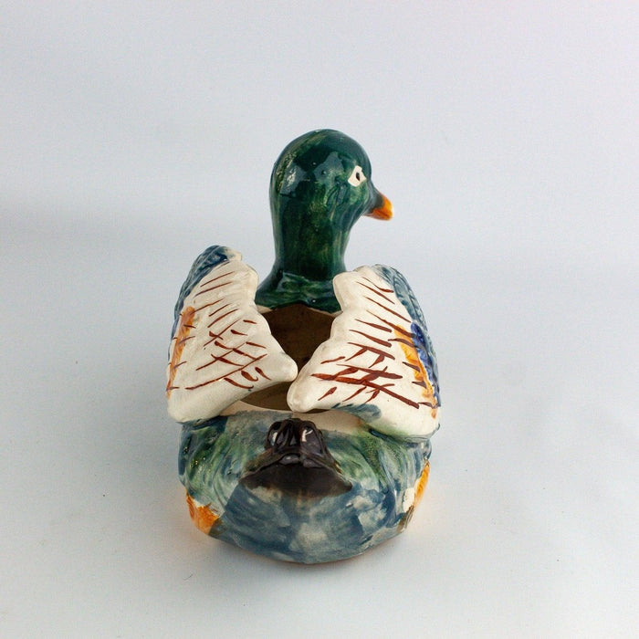 Occupied Japan Hand Painted Duck Planter 4x8 Inches 3