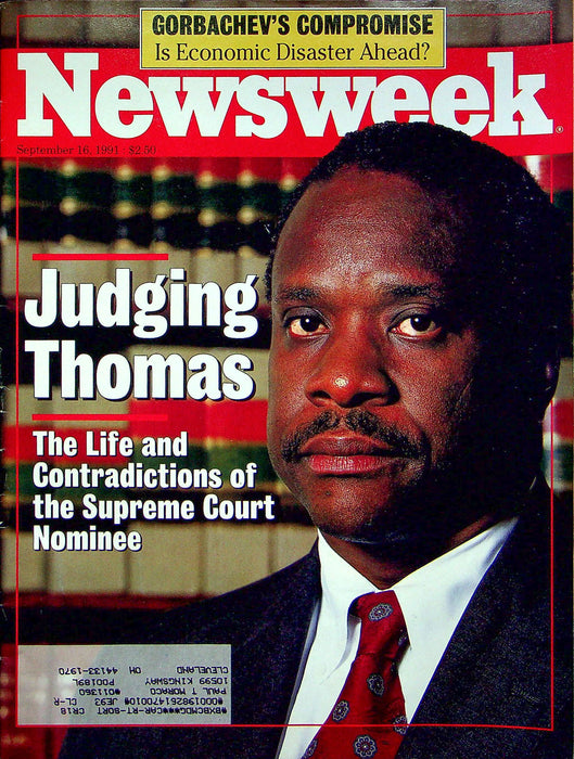 Newsweek Magazine September 16 1991 Clarence Thomas US Supreme Court Nominee